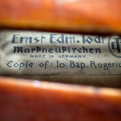 Ernst Todt Violin 4/4 Copie of Io Bap. Rogerius  - FOR REPAIR