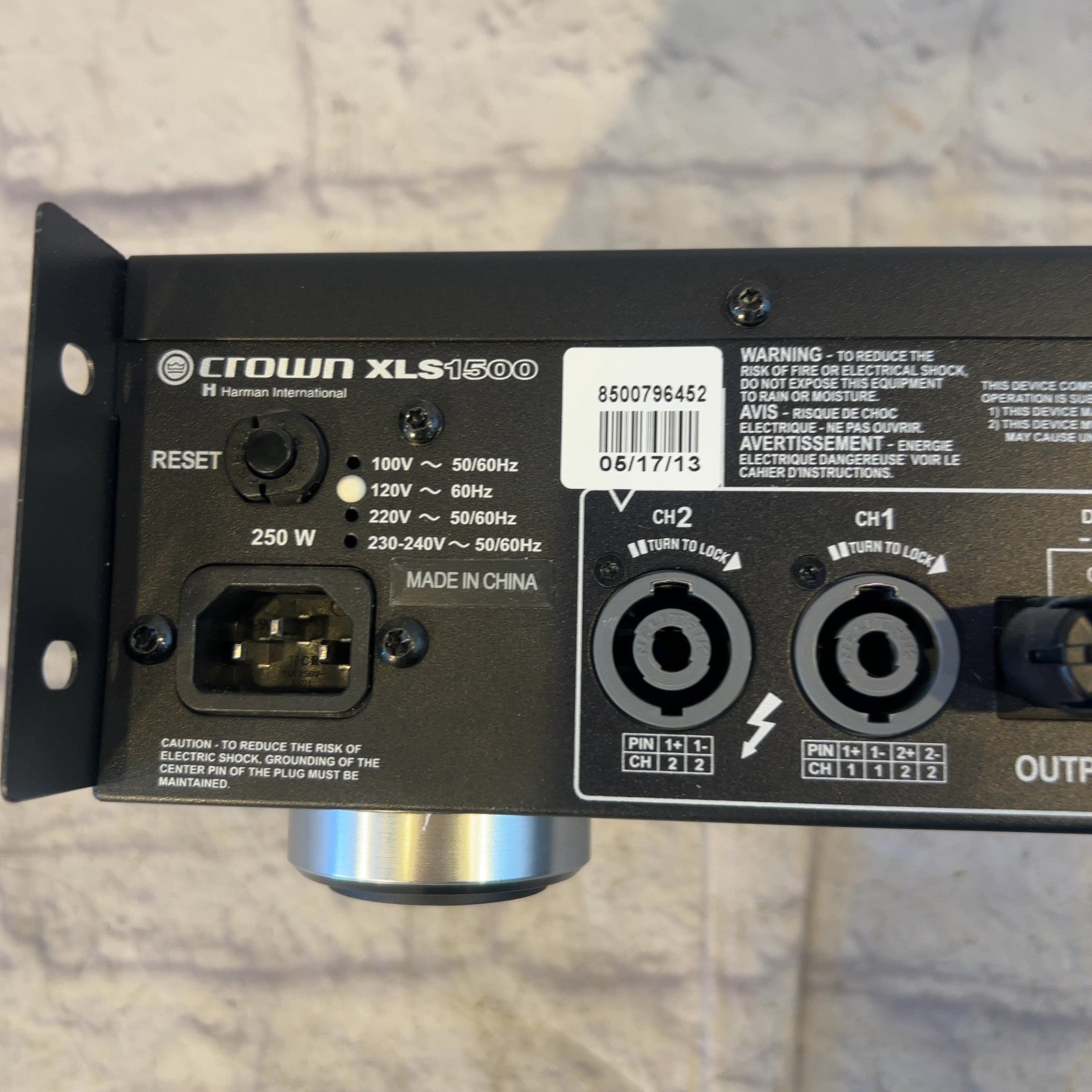 Crown XLS1500 Power Amp