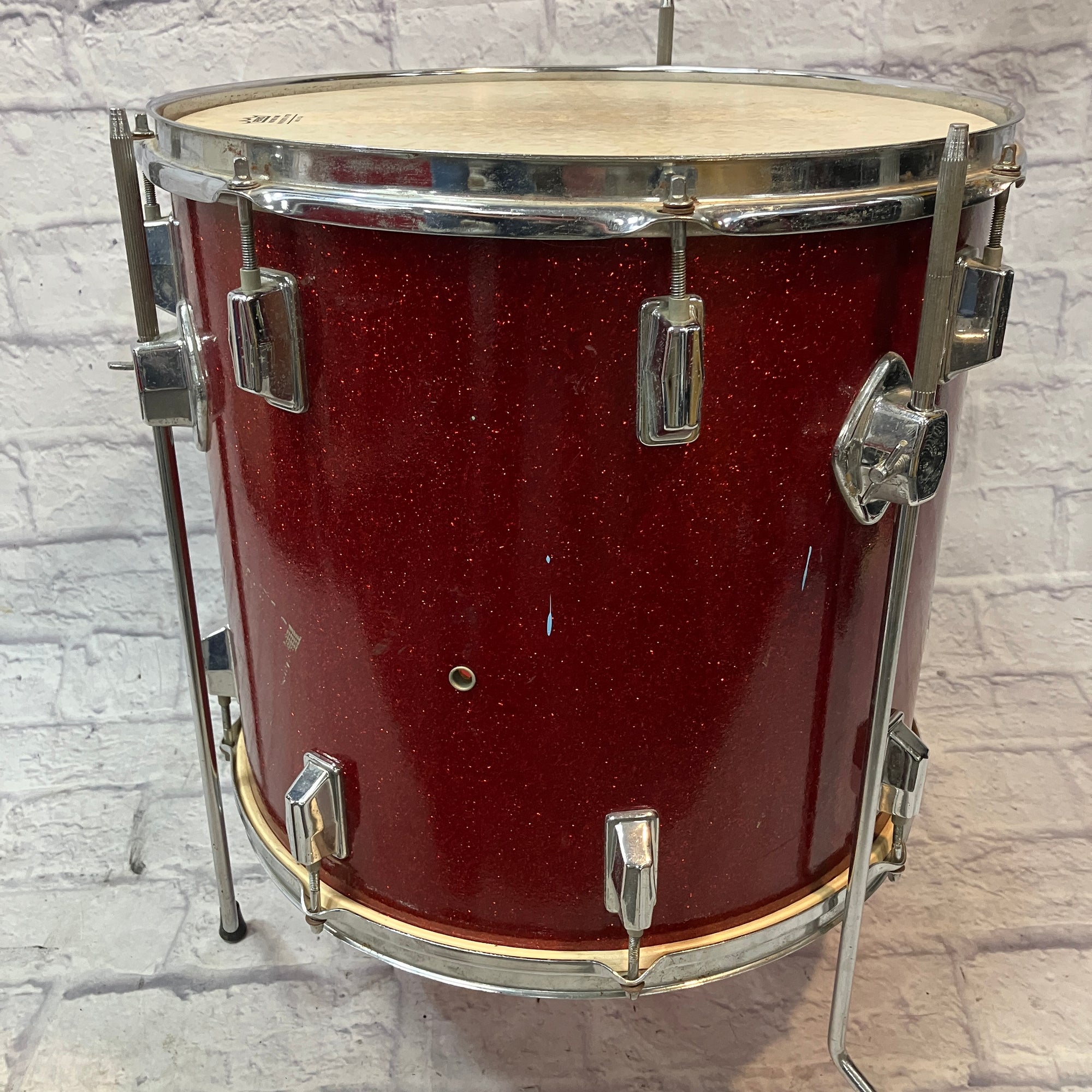 Vintage Red Sparkle Floor Tom 16 x 16 MIJ