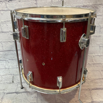 Vintage Red Sparkle Floor Tom 16 x 16 MIJ