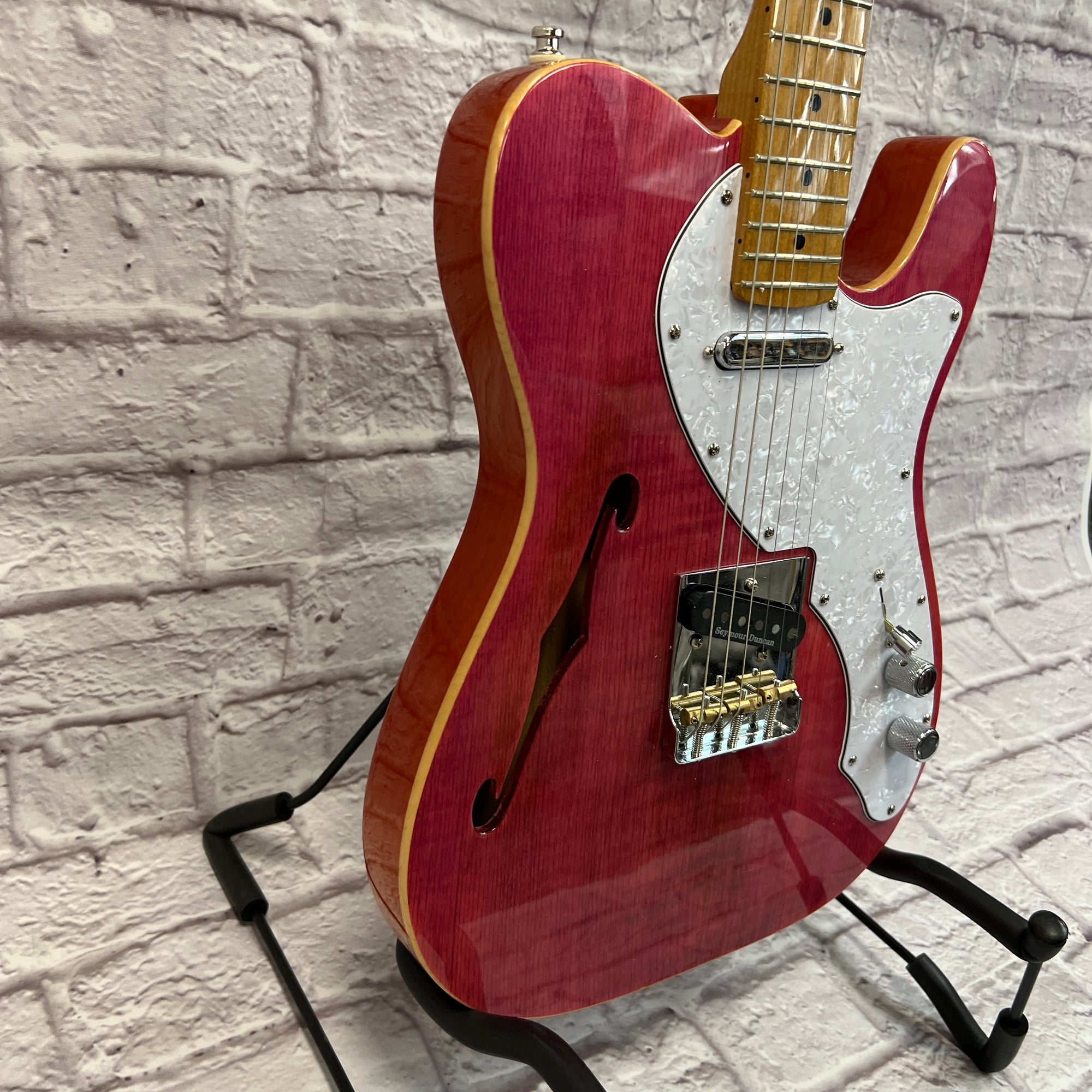 Unknown Thinline Parts Telecaster Trans Pink