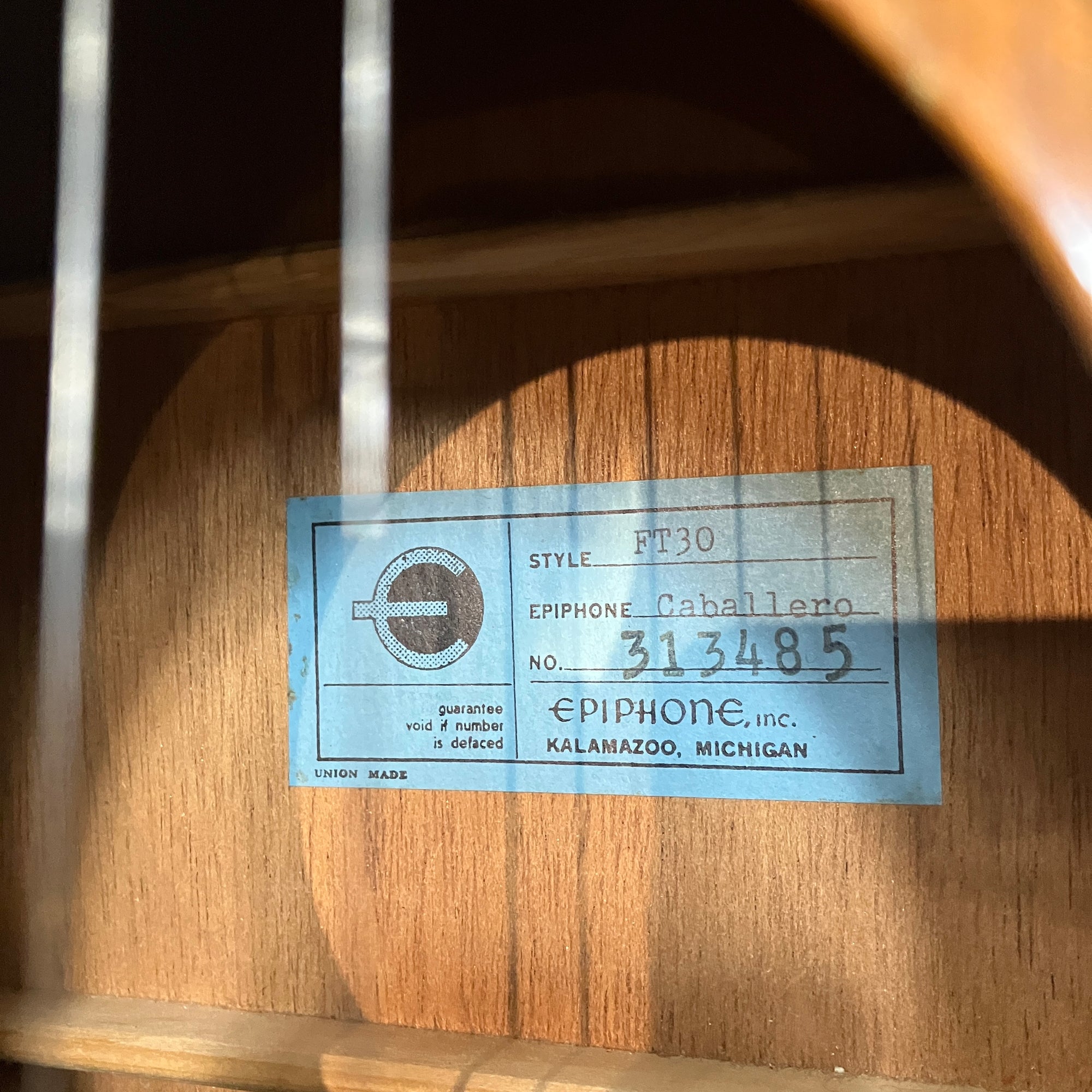 Vintage USA Epiphone FT30 Caballero 65/66 Acoustic Guitar