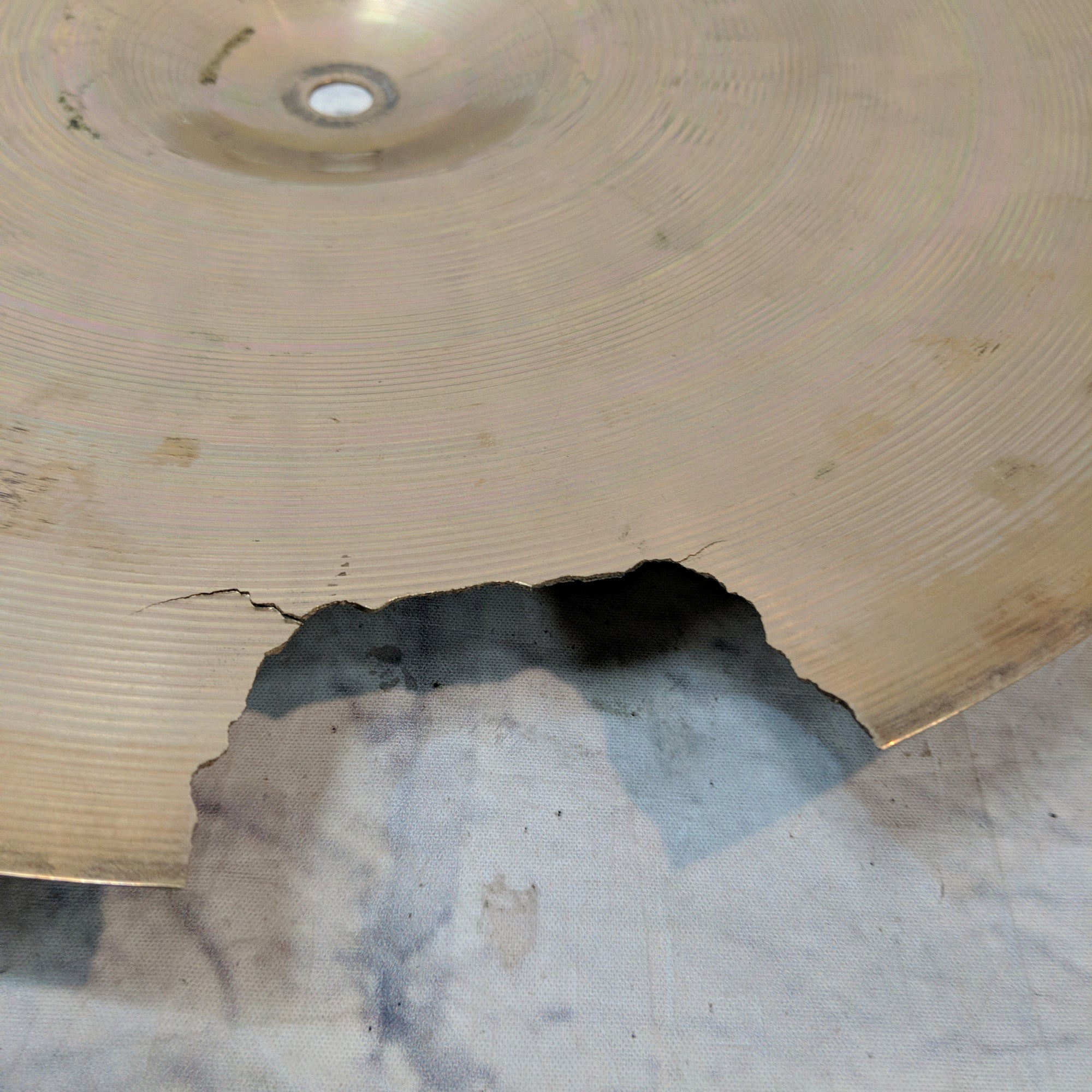 Sabian 14 AAX Stage Hat Top Cymbal Single CRACKED