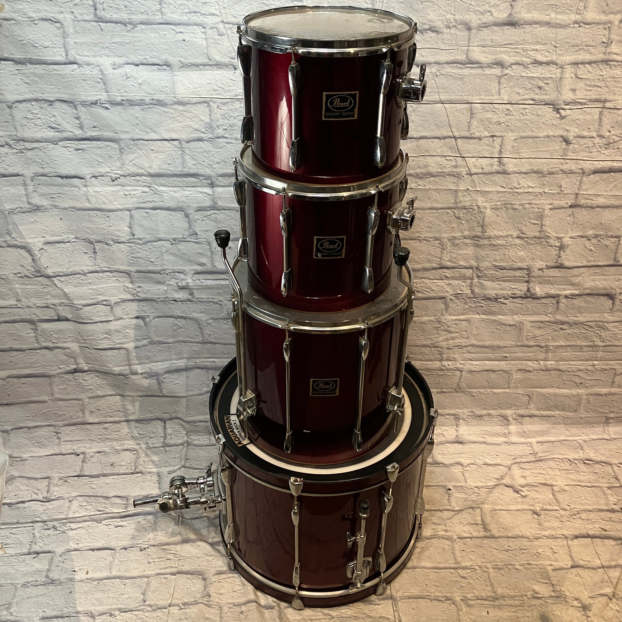 Pearl Export Series Four Piece  Burgundy  Drums