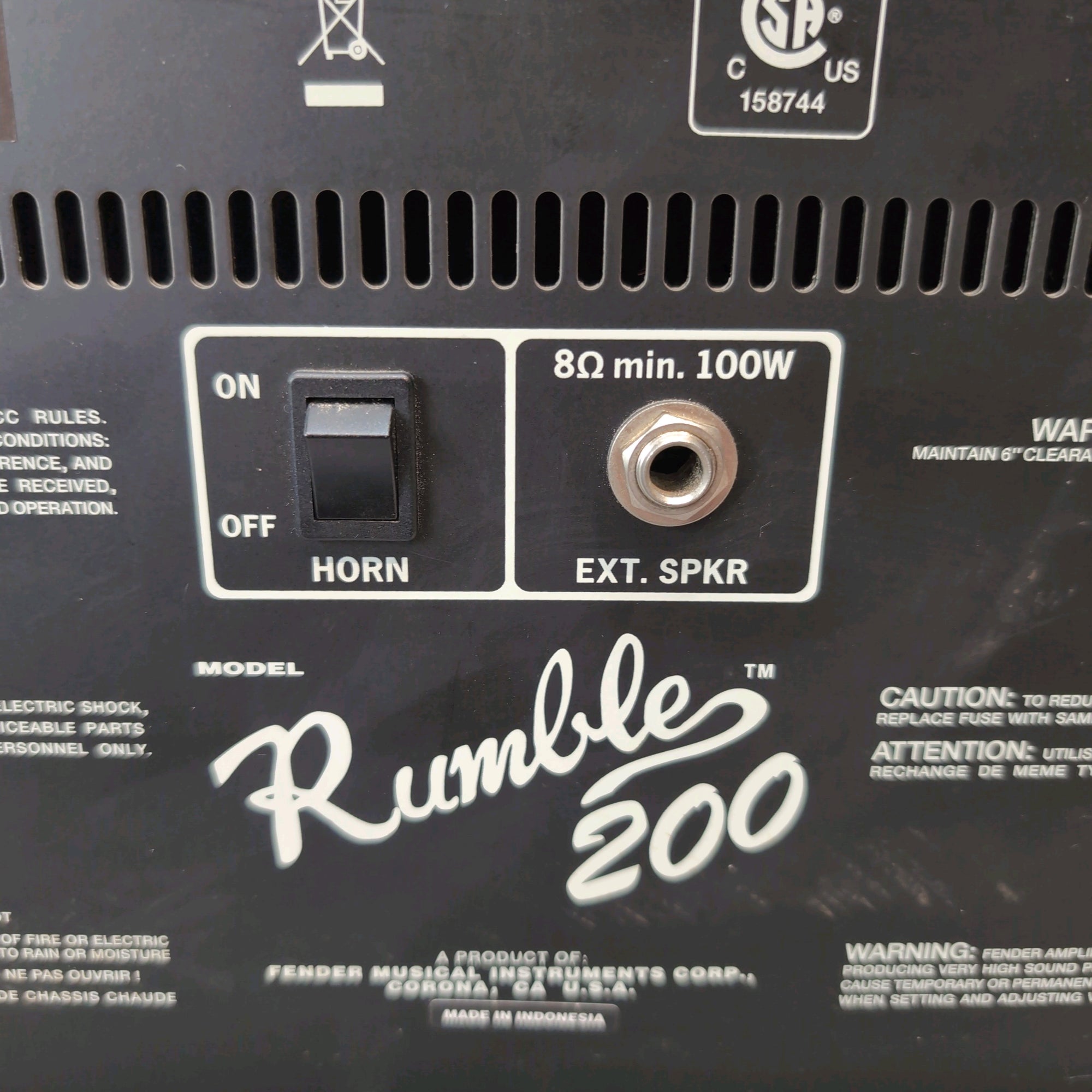 Fender Rumble 200 V3 Bass Combo Amp