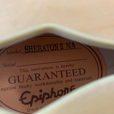 2004 Epiphone MIK Sheraton II Hollowbody Electric - Natural w/ Hardshell Case