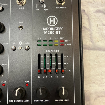 Harbinger M200-BT 4 Channel Mixer with Bluetooth and Carry Bag