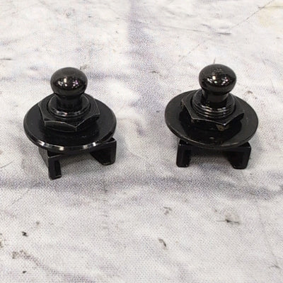 Schaller Black Security Strap Locks / No Buttons (Pair)