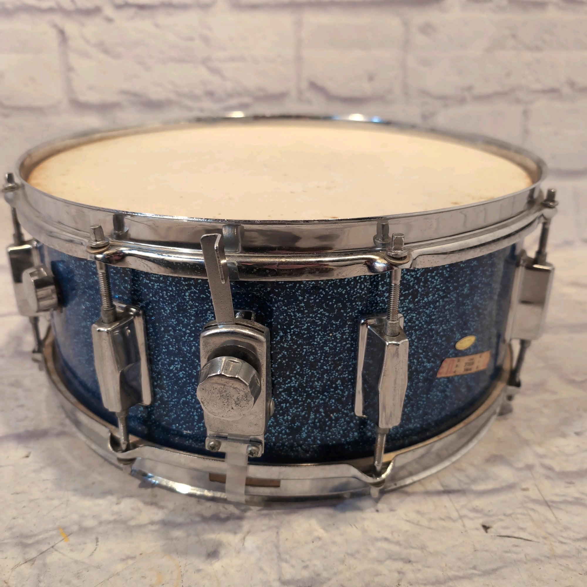 Unknown 14x6 Vintage Blue Sparkle Snare Made in Taiwan