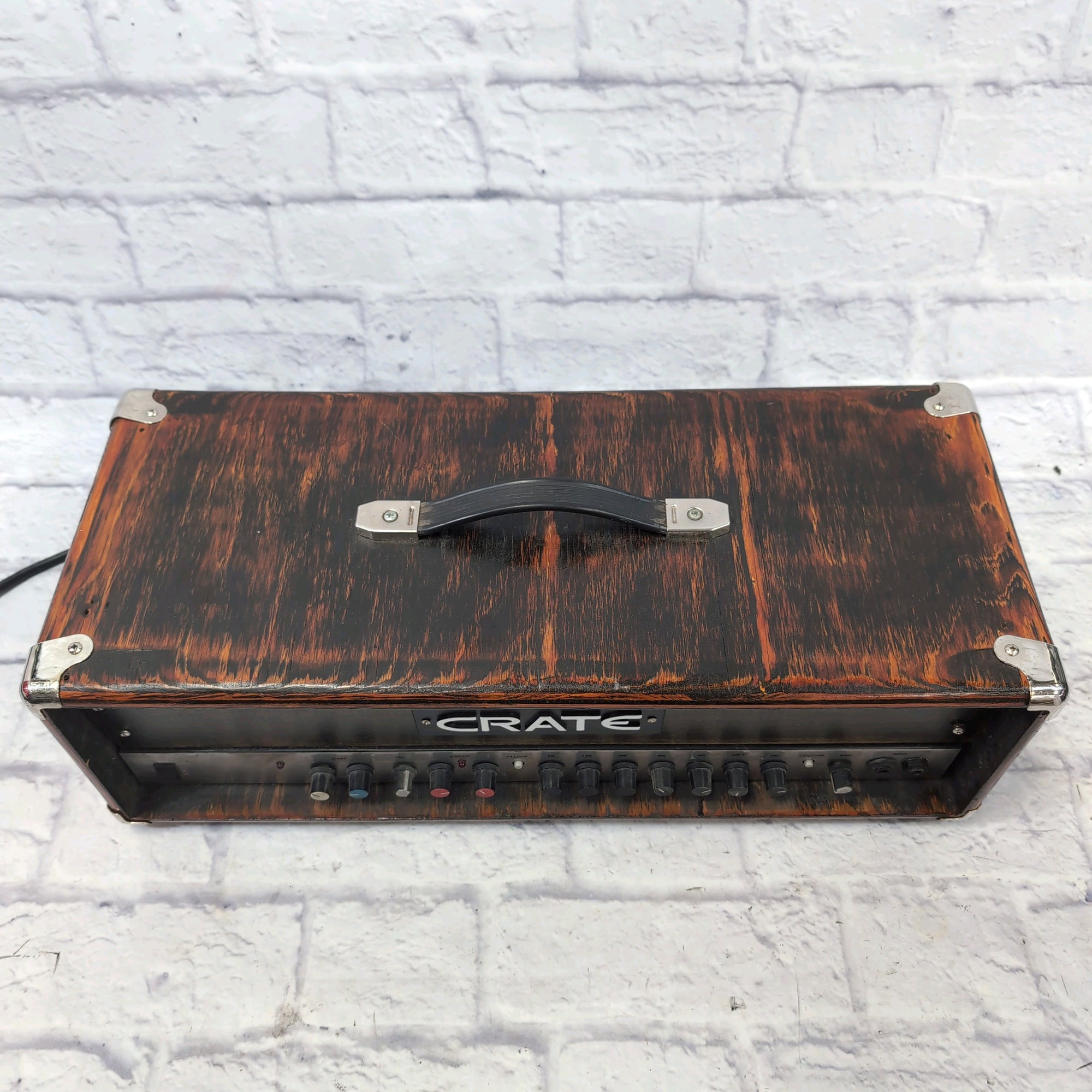 Crate B150 Bass Amp Head Rehoused in Stained Wood Cabinet