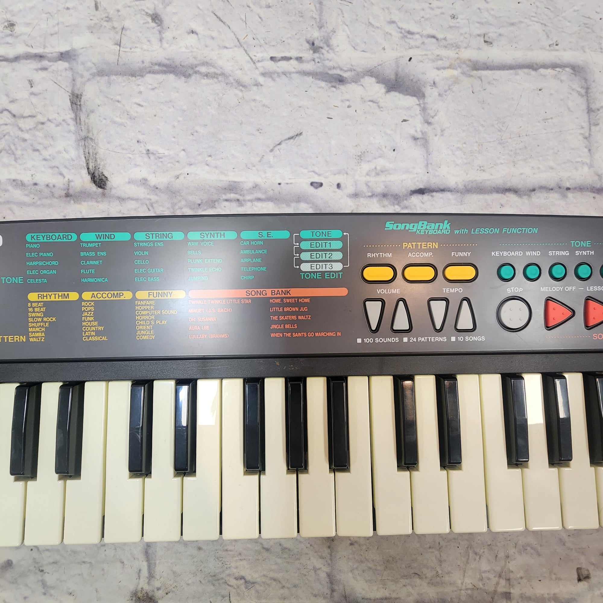 Casio SA-35 PCM Electronic Keyboard 1990s with Power Supply