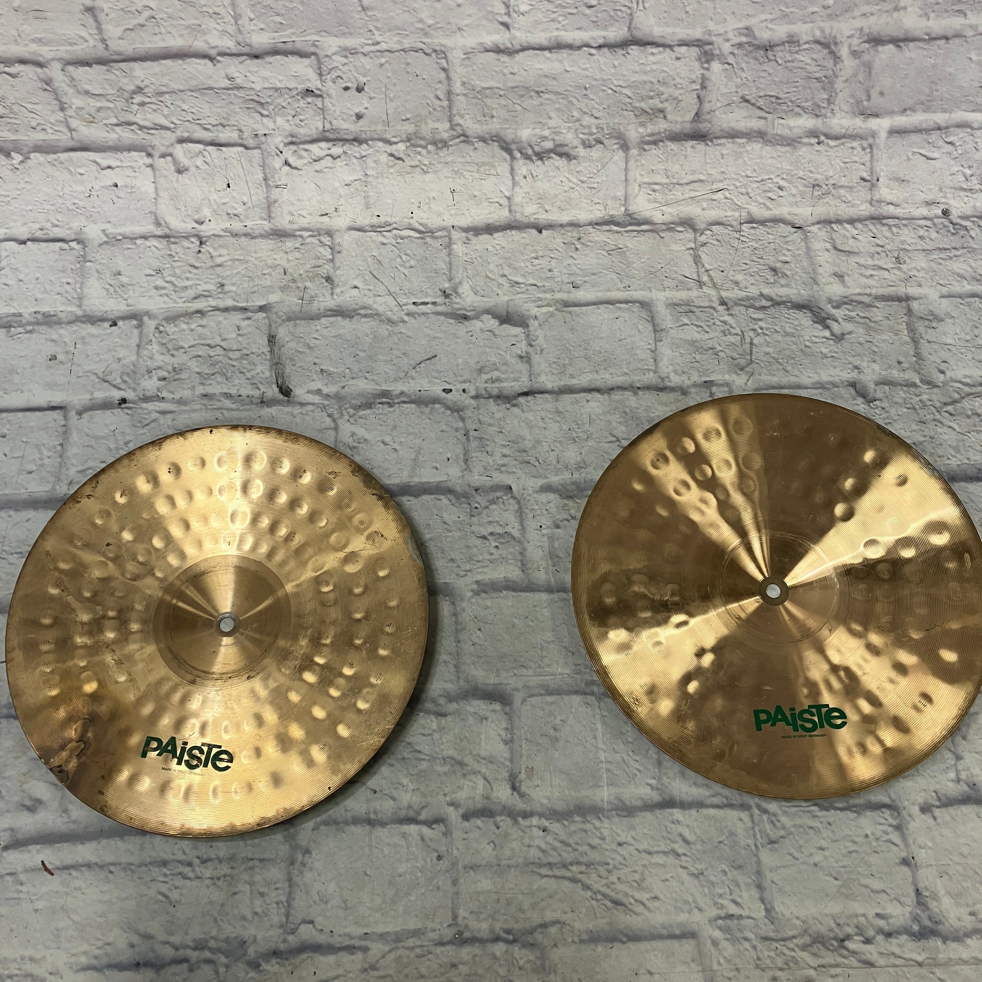Paiste 1000 Series Heavy Hi Hats Green Label REPAIRED