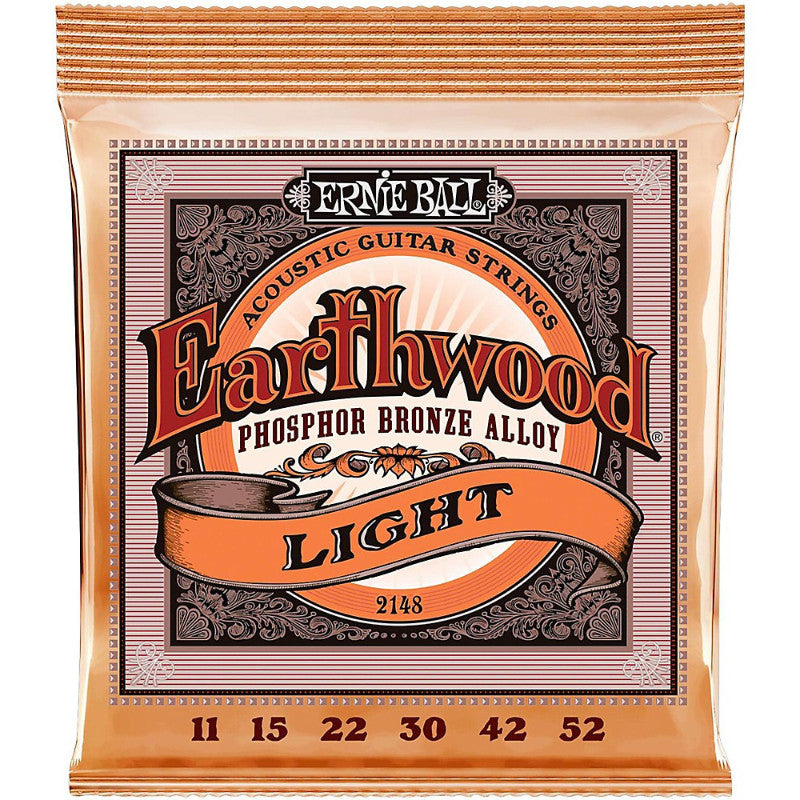 Ernie Ball Earthwood Light Phosphor Bronze Acoustic Guitar Strings - 11-52 Gauge