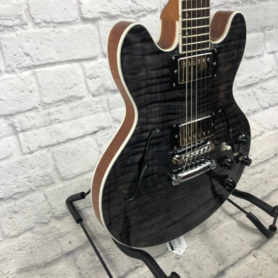 Gatto Custom ES 339 Style  Black Nitro Finish Semi Hollow Guitar