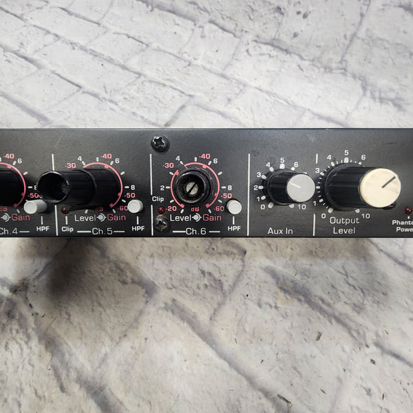 Ashly MM106 6-Channel Rack Microphone Mixer - Evolution Music