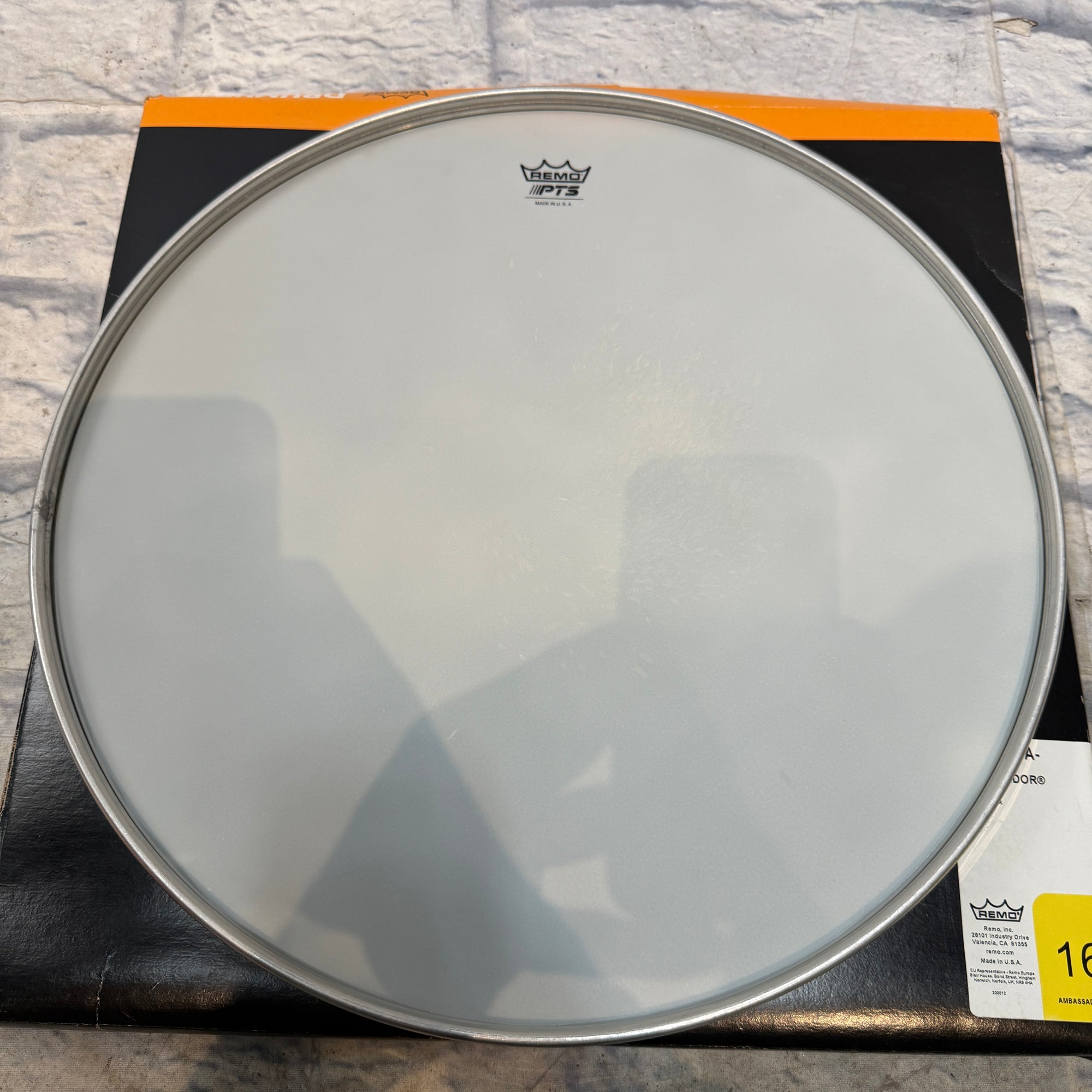 Remo 16" Ambassador Coated Batter PTS Dark Drum Head