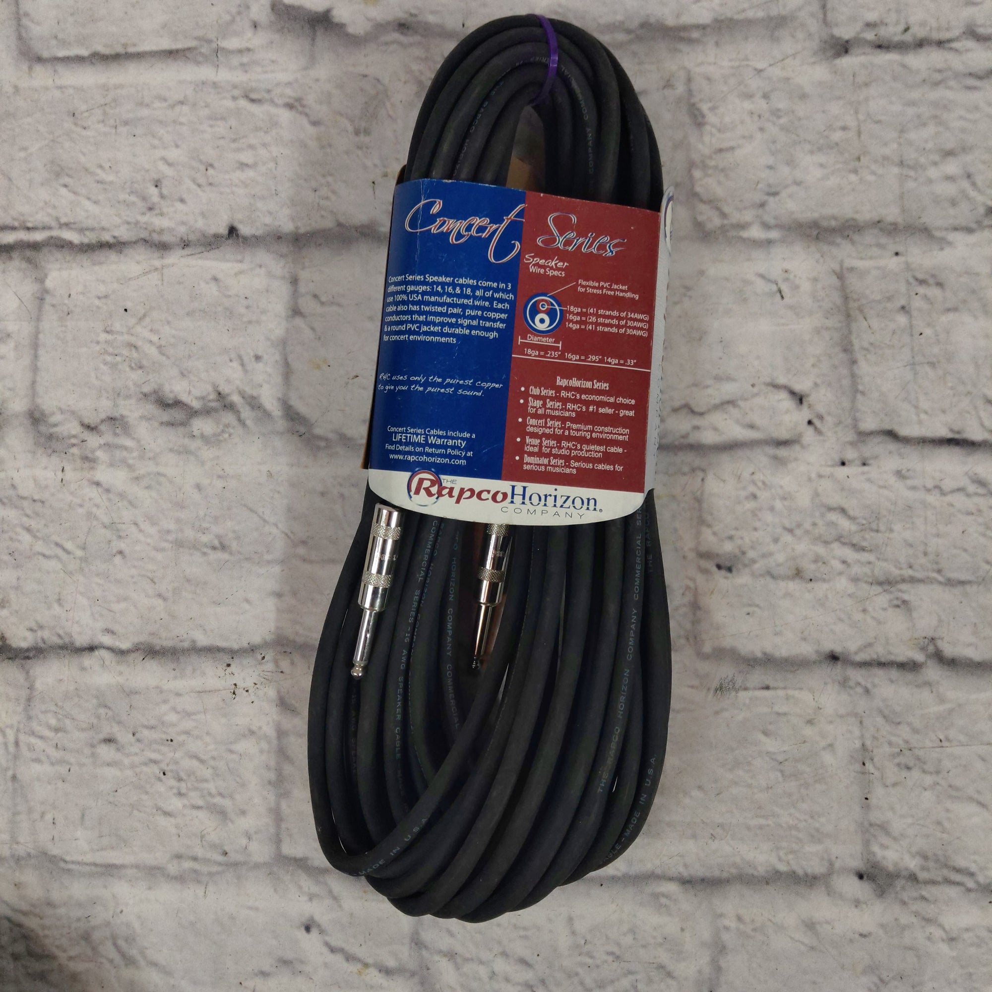 Rapco Horizon H16-50 50ft 16 Gauge Commercial Speaker Cable