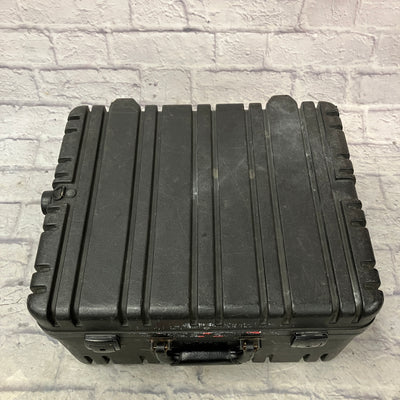 Unknown Plastic DJ Case with Wheels and Telescoping Handle