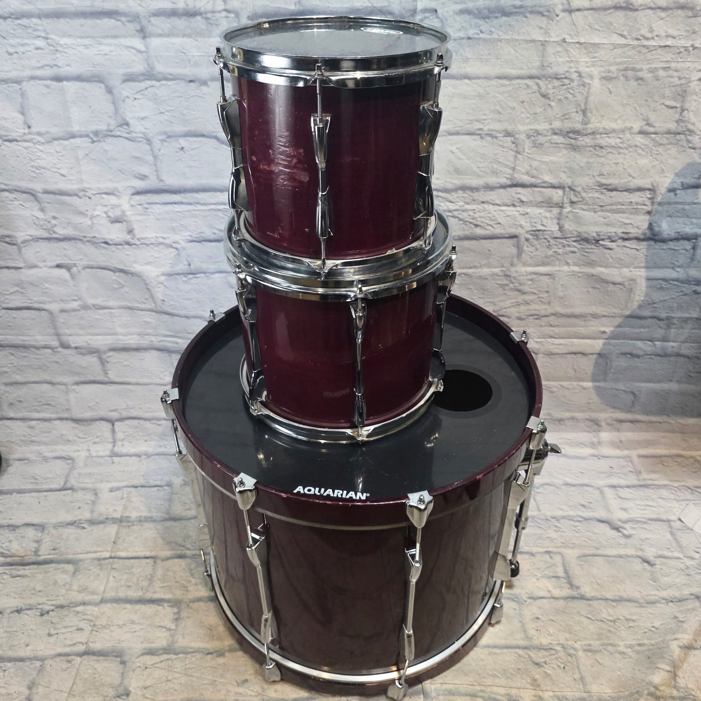 Yamaha Cranberry Red Stage Custom Drum Kit