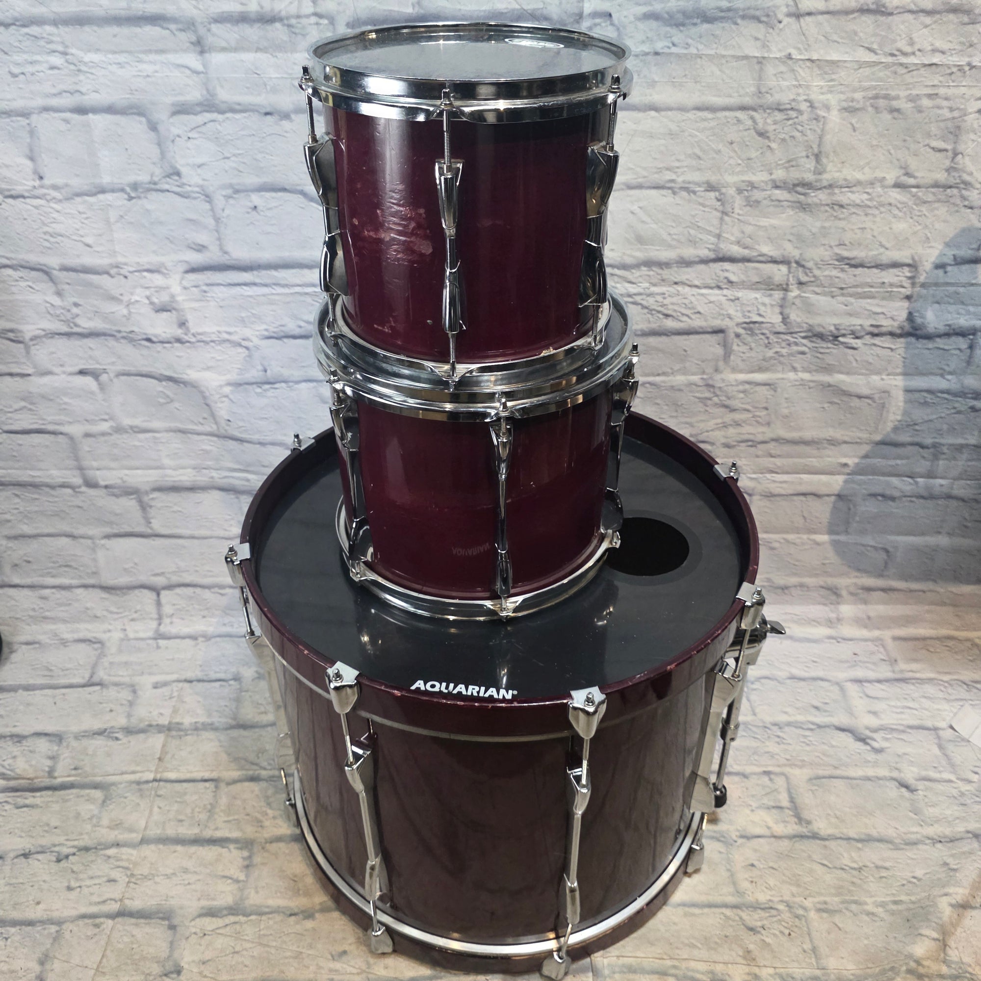 Yamaha Cranberry Red Stage Custom Drum Kit