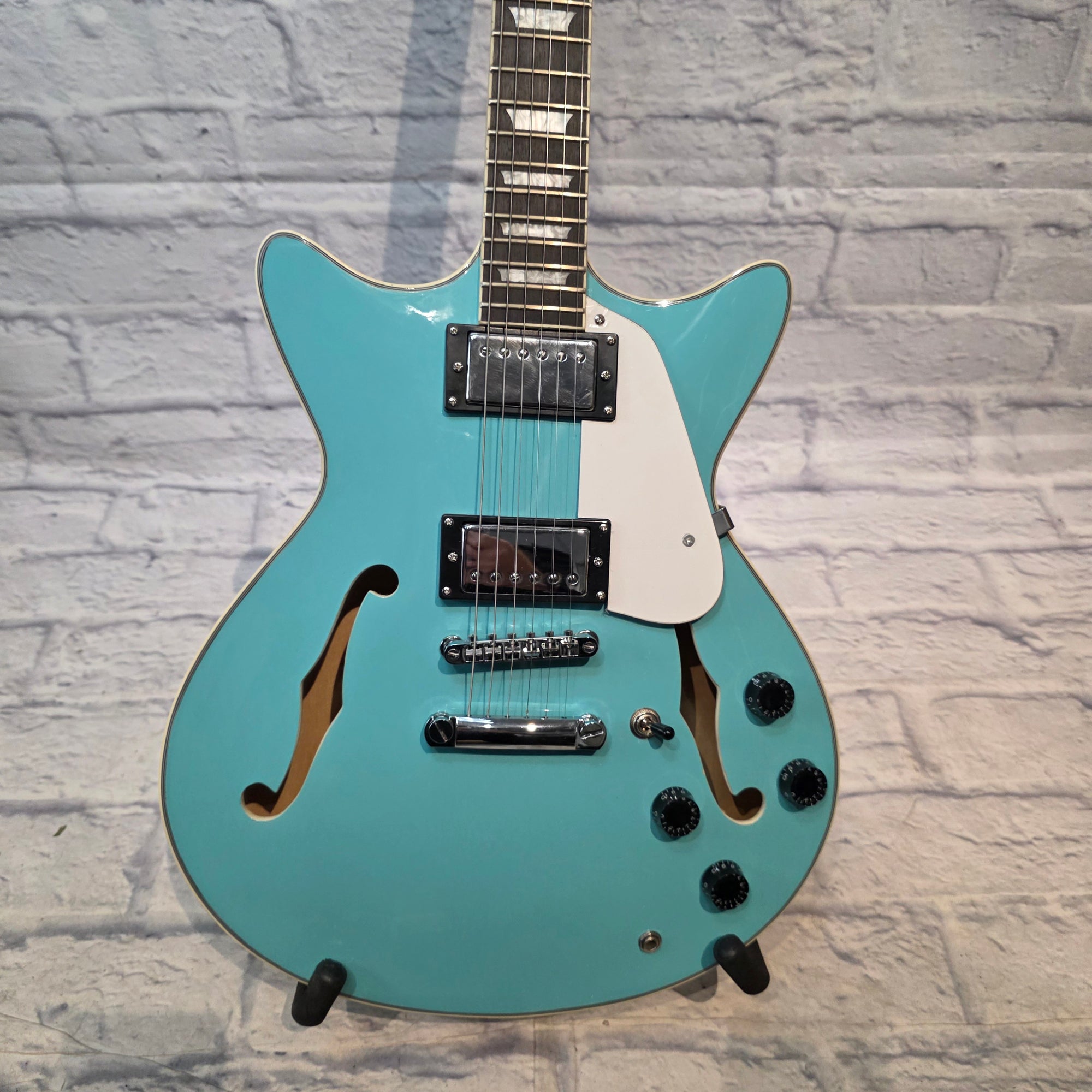 Rafferty Guitars Aqua Semi-Hallow Electric Guitar