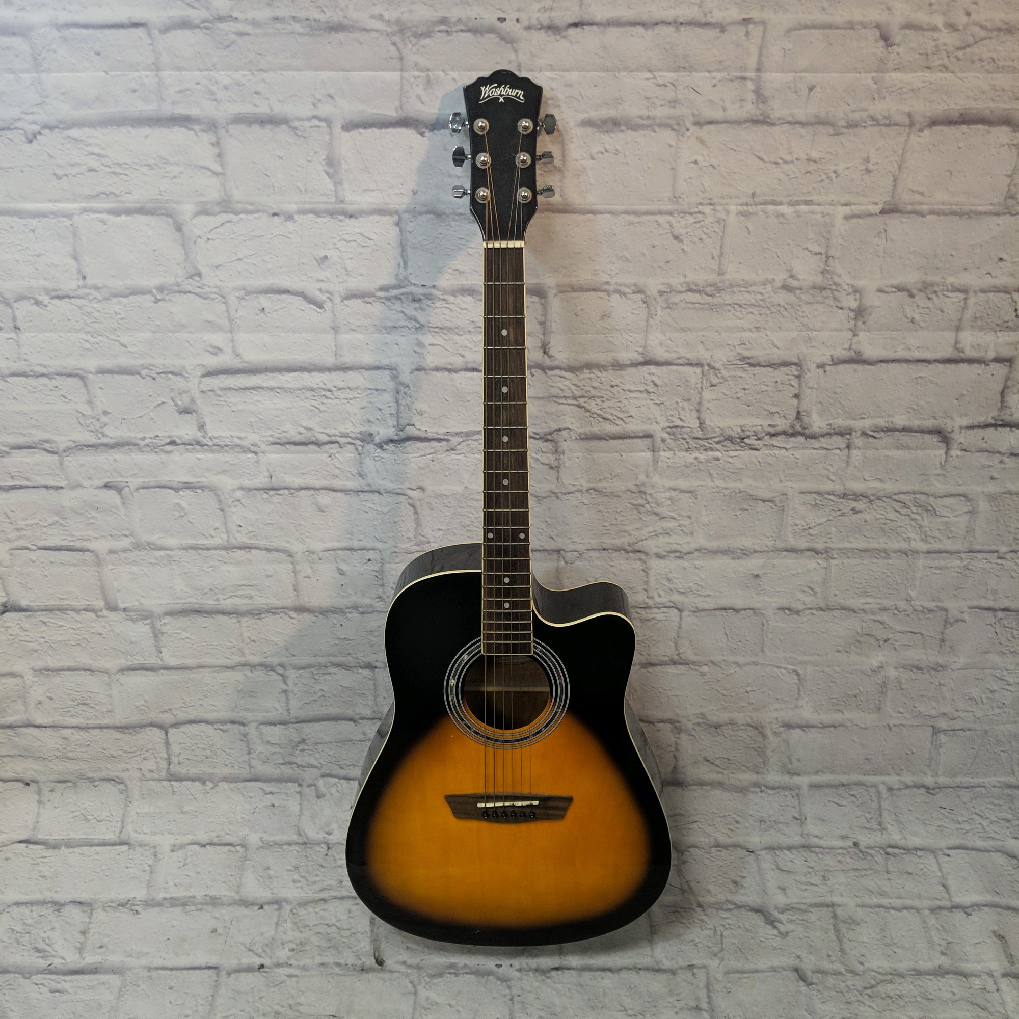 Washburn WA90CE VSB Cutaway Dreadnaught Acoustic Guitar