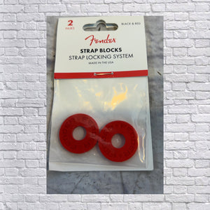 Fender Strap Blocks Red