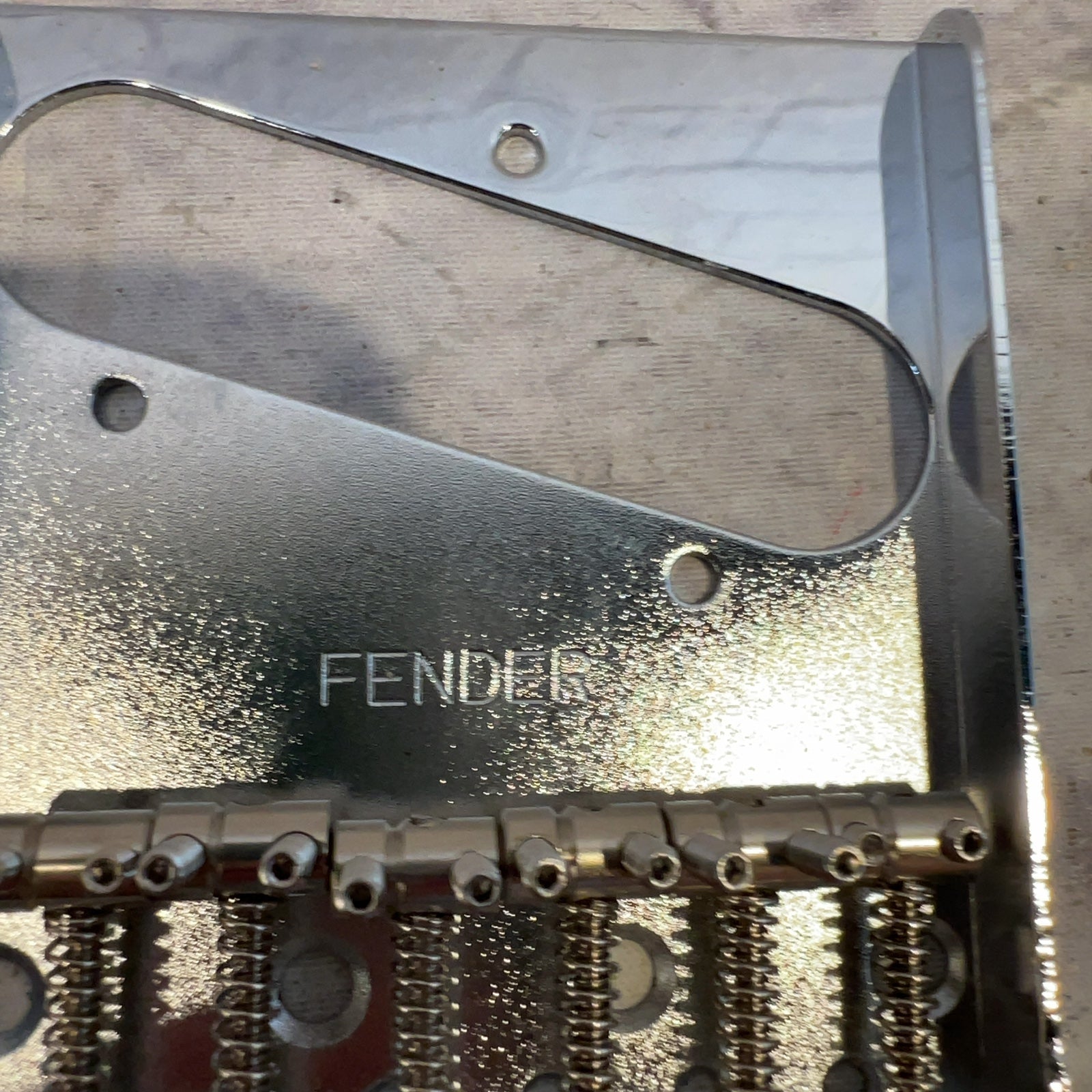 Fender 0990810000 Telecaster Bridge Assemble with Six Steel Saddles Bridge