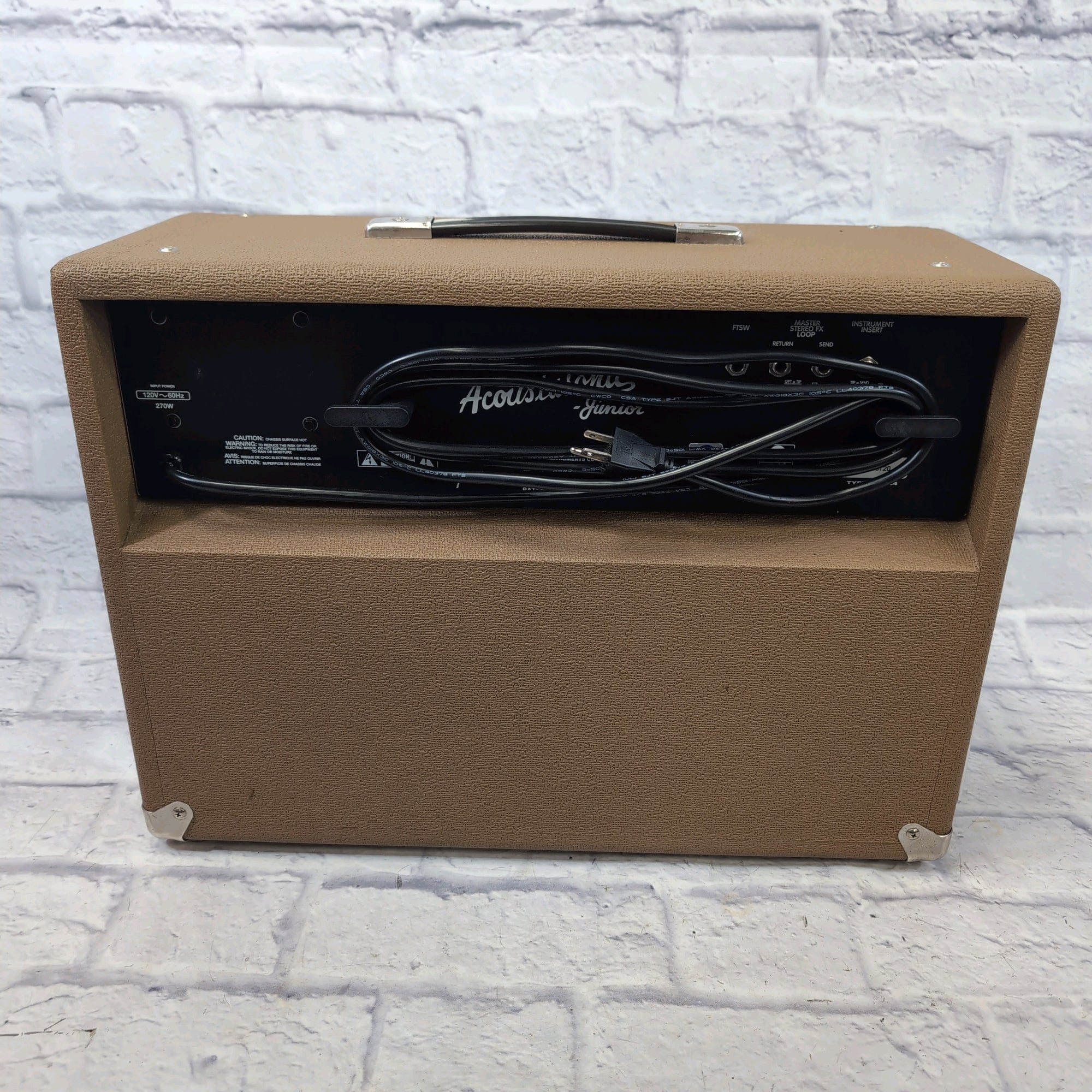 Fender Acoustasonic Junior Acoustic Guitar Combo Amp with Cover