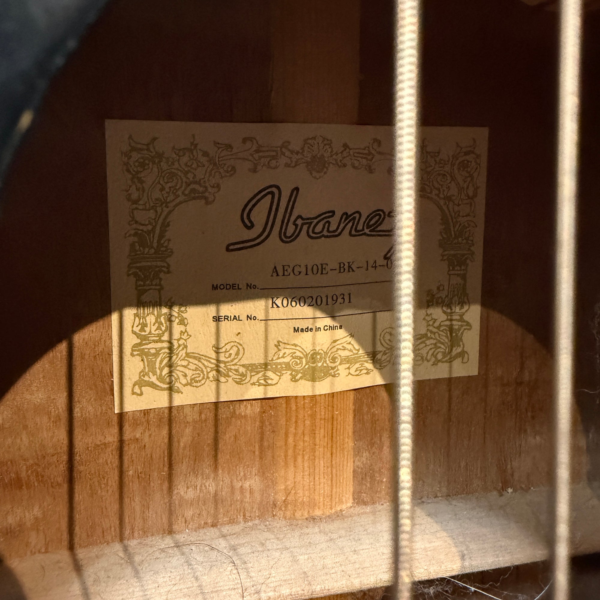 Ibanez AEG10E Acoustic Guitar - Black - AS IS