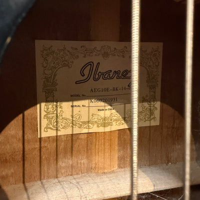 Ibanez AEG10E Acoustic Guitar - Black - AS IS