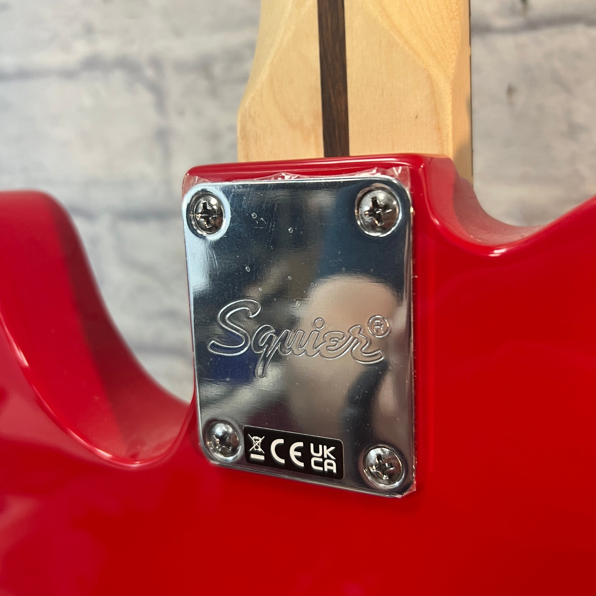 Squier Sonic Telecaster Red with White Pearl Pickguard Electric Guitar