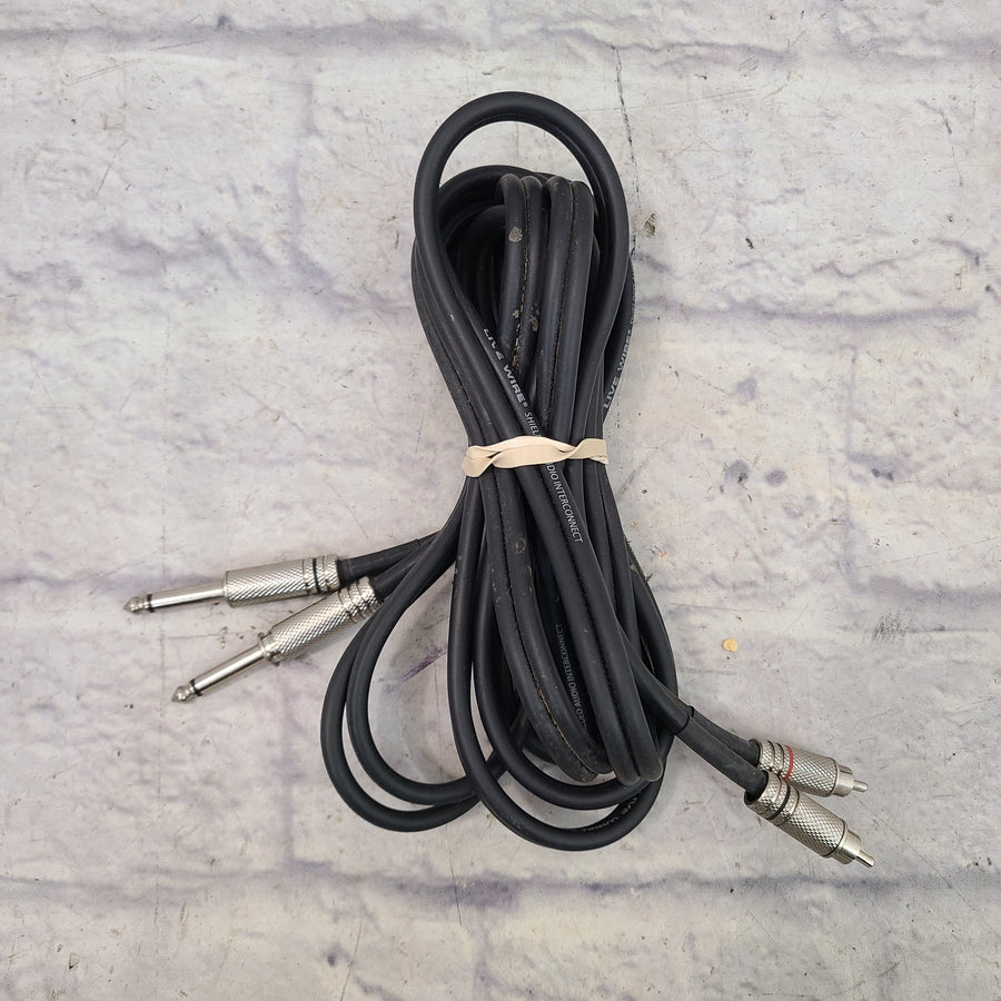 Livewire 10ft Split RCA male to 1/4 Male null