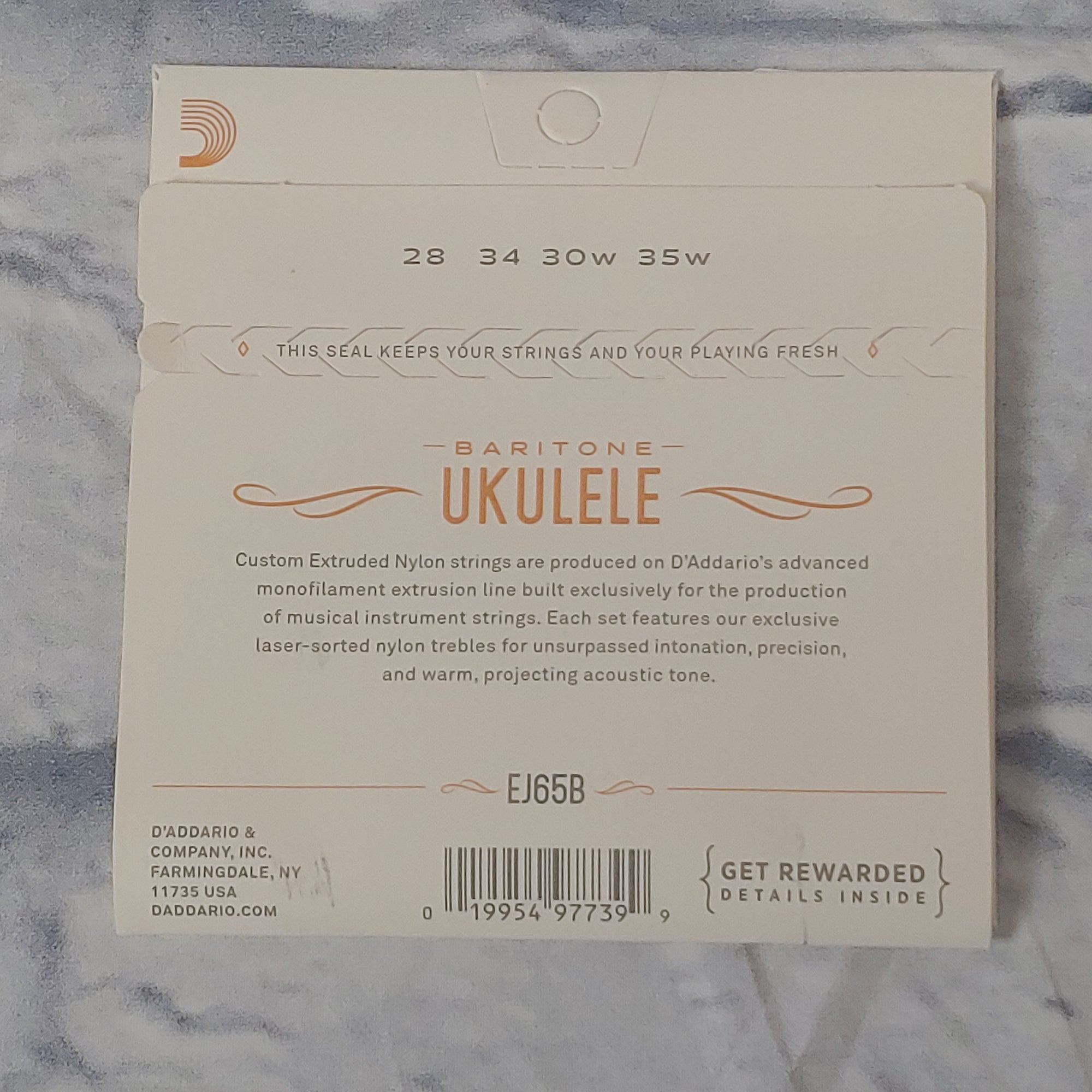 D'Addario Clear Nylon 28-35 Baritone Ukulele Strings