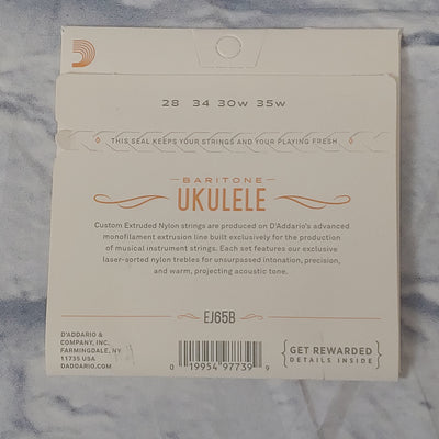 D'Addario Clear Nylon 28-35 Baritone Ukulele Strings