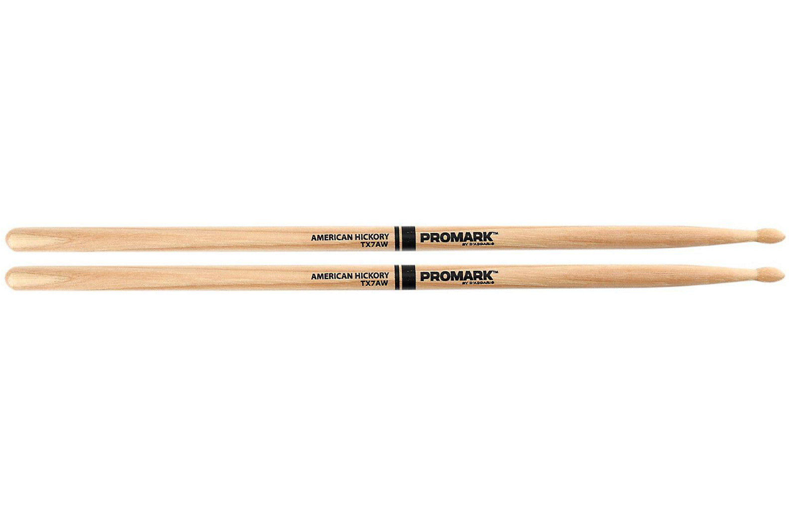 Promark Hickory 7A Wood Tip Drumstick TX7AW
