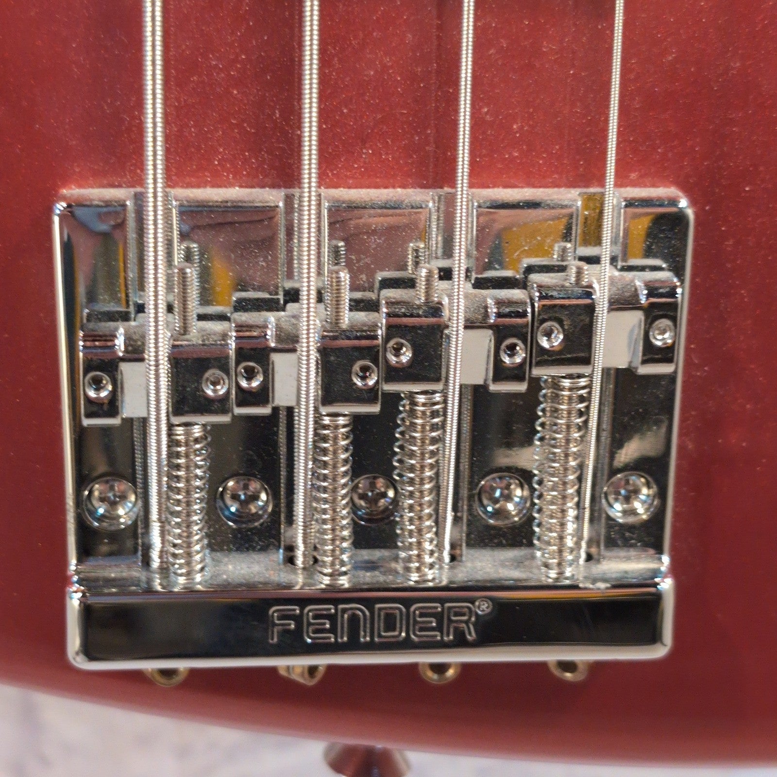 Fender Player Plus Active Jazz 4 String Bass with Maple Neck in Aged Candy Apple Red MIM