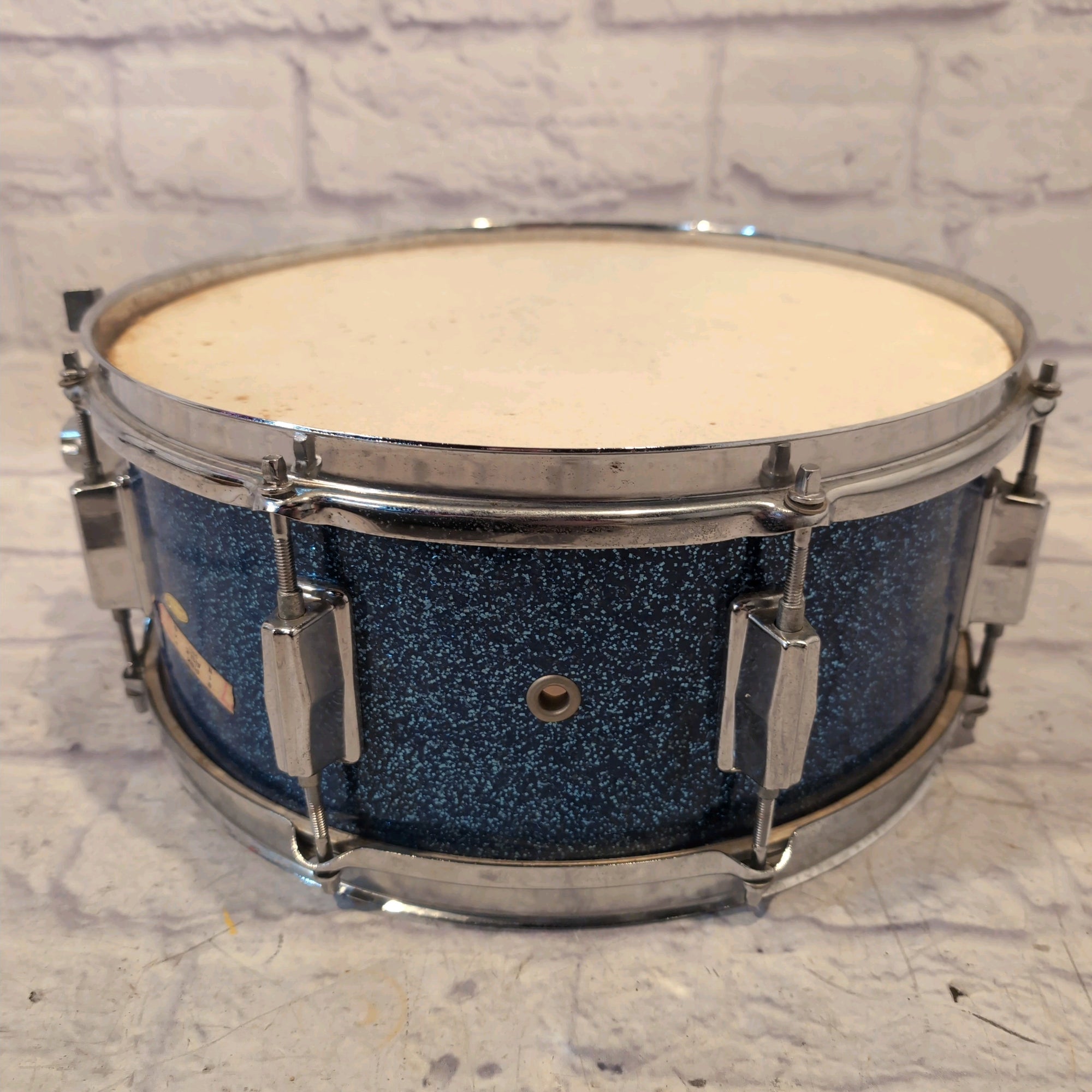 Unknown 14x6 Vintage Blue Sparkle Snare Made in Taiwan