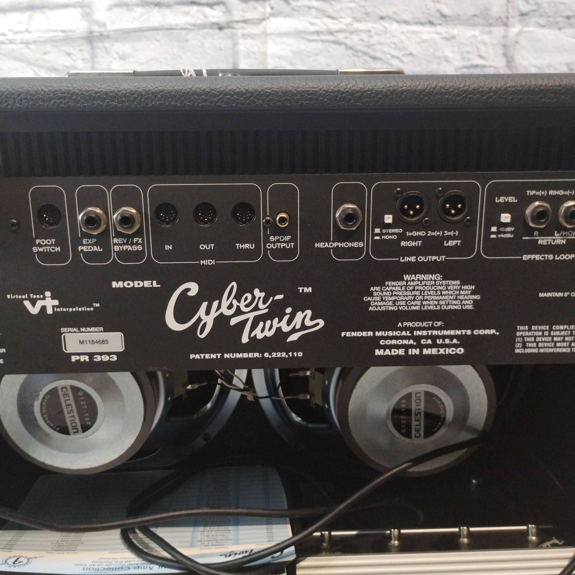 Fender Cyber Twin Combo Amp with Cover and 4-Button Footswitch Guitar Combo Amp