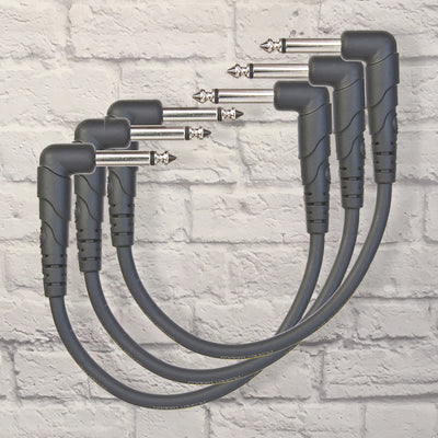 D'Addario Classic Series Patch Cable, 3-pack, 6 inches