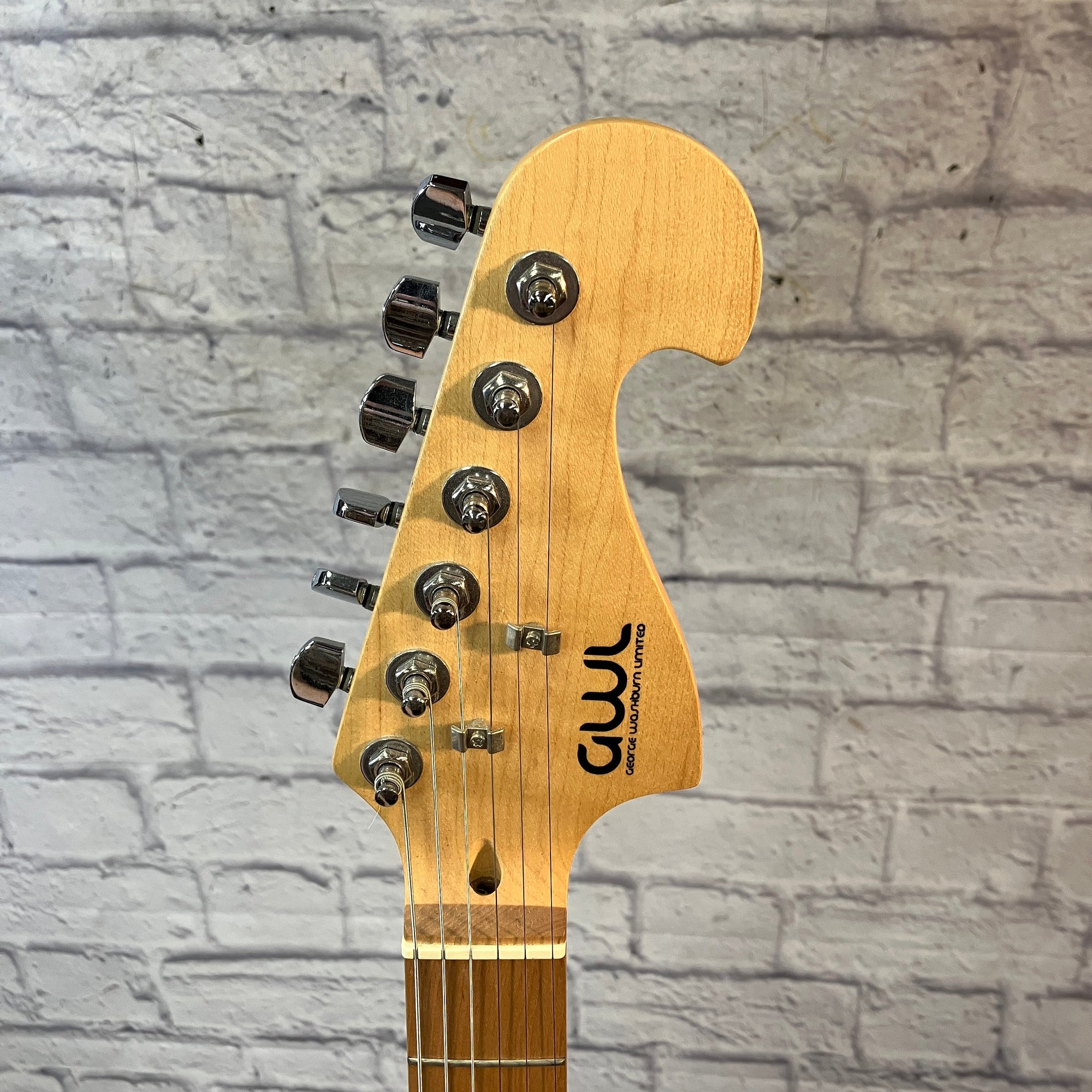 GWL George Washburn Lyon Black Stratocaster Style Guitar (With Gig Bag)