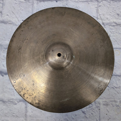 Vintage 50s Avedis Zildjian 15" Small Stamp Hi-Hat Cymbal 1957 - 1960 1400g