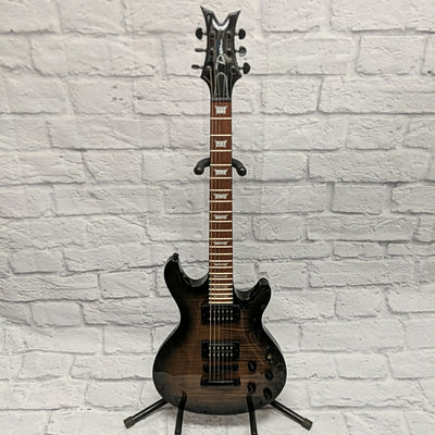 Dean Icon X Flame Top Charcoal Burst