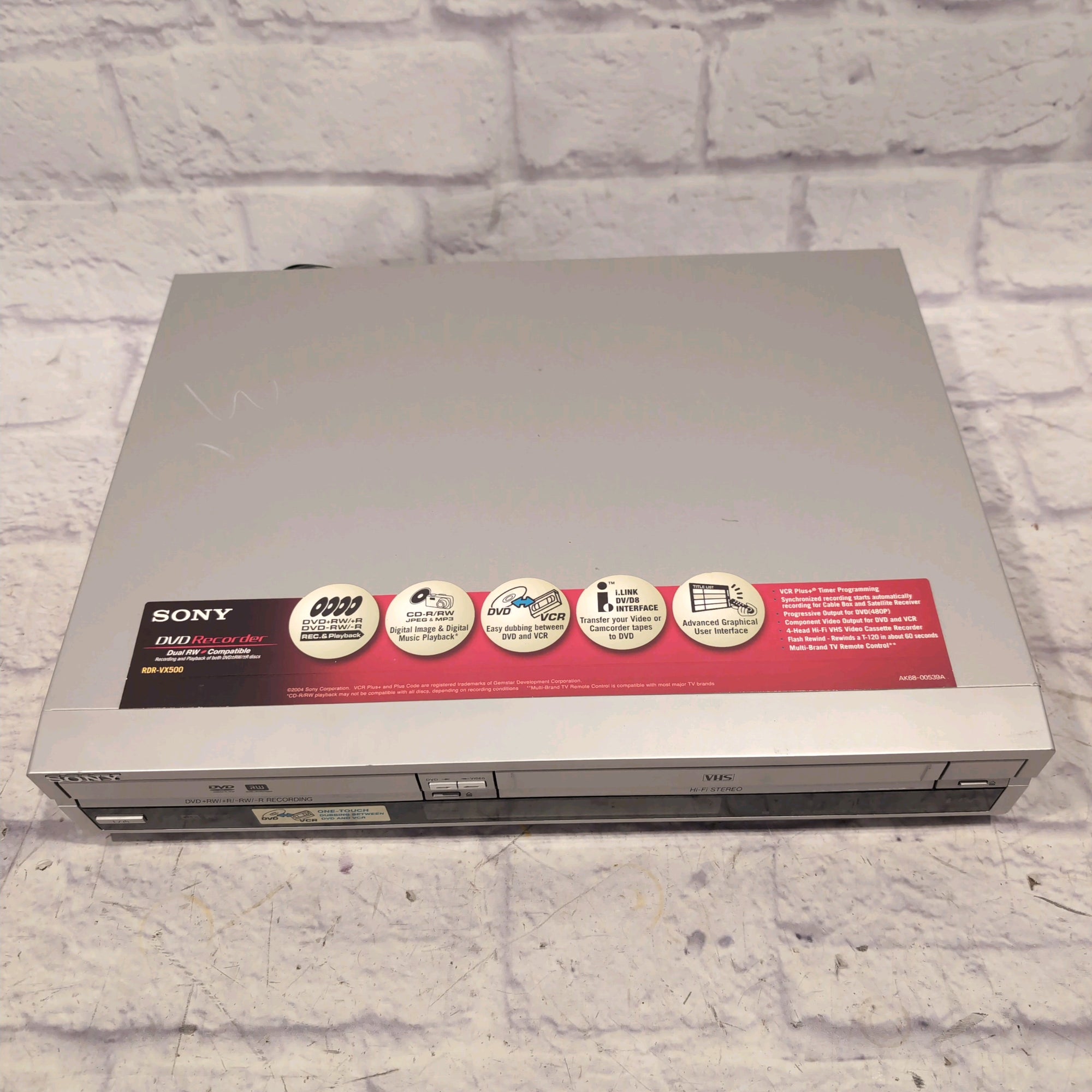 Sony RDR-VX500 DVD Recorder / VCR Combo