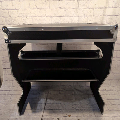 ProX XS-ZTABLEBL JR Portable Z-Style DJ Table Flight Case w/ Handles Wheels Black