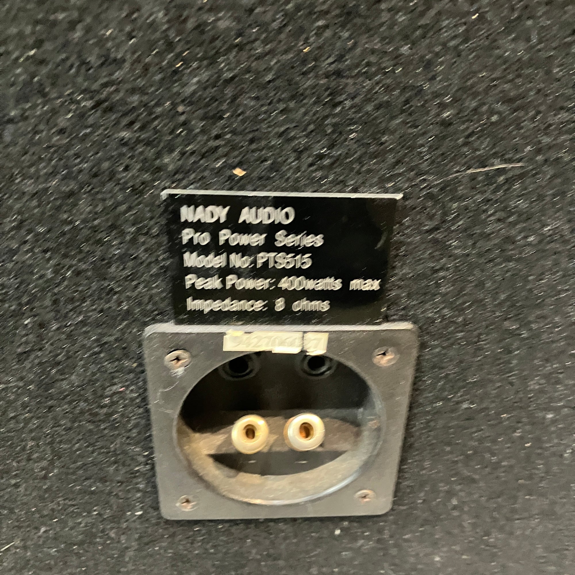 Pair of Nady PTS515 12" 400 Watt 2-Way Trapezoid Speaker Cabinets