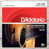 D'Addario EJ12 Medium 80/20 Bronze Acoustic Strings 13-56