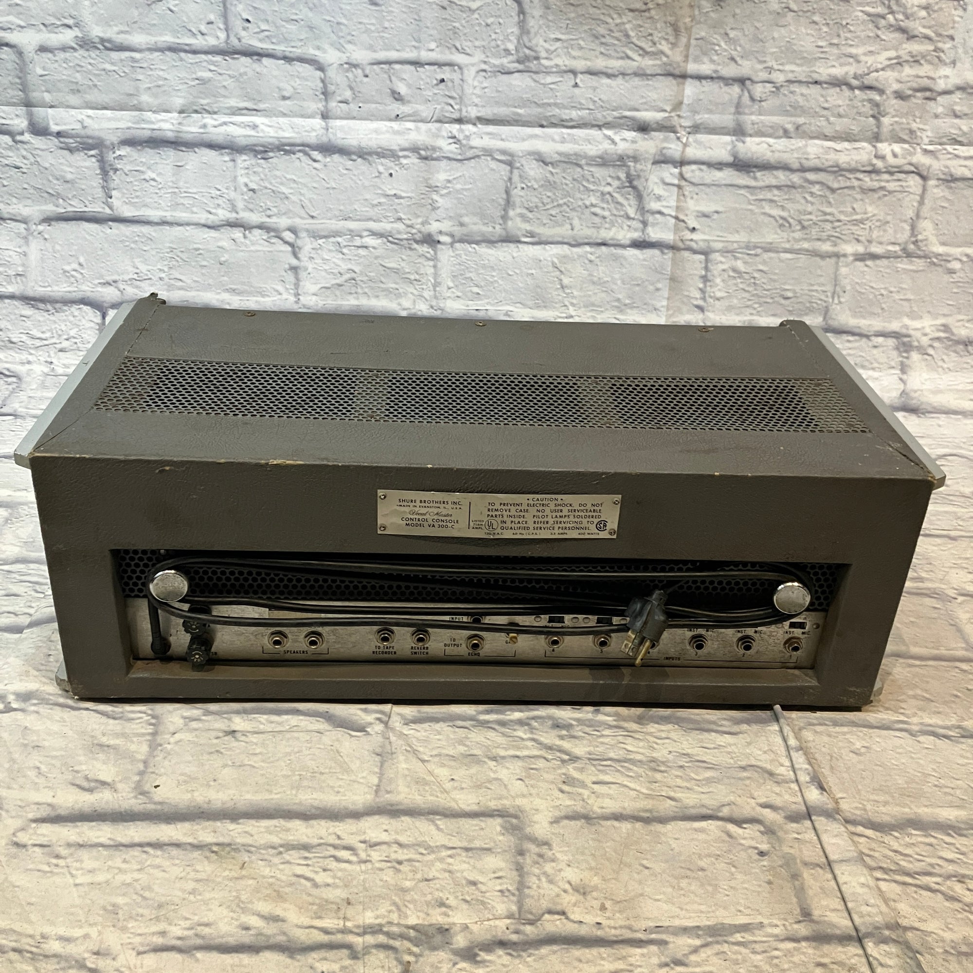 Vintage Shure Vocal Master Powered PA Mixer - Untested AS IS