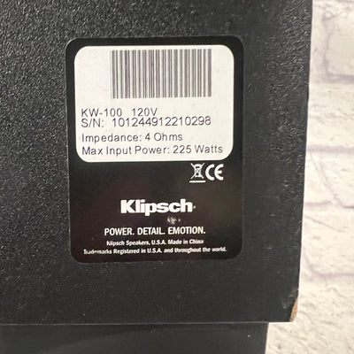 Klipsch KW-100 Home Audio Subwoofer