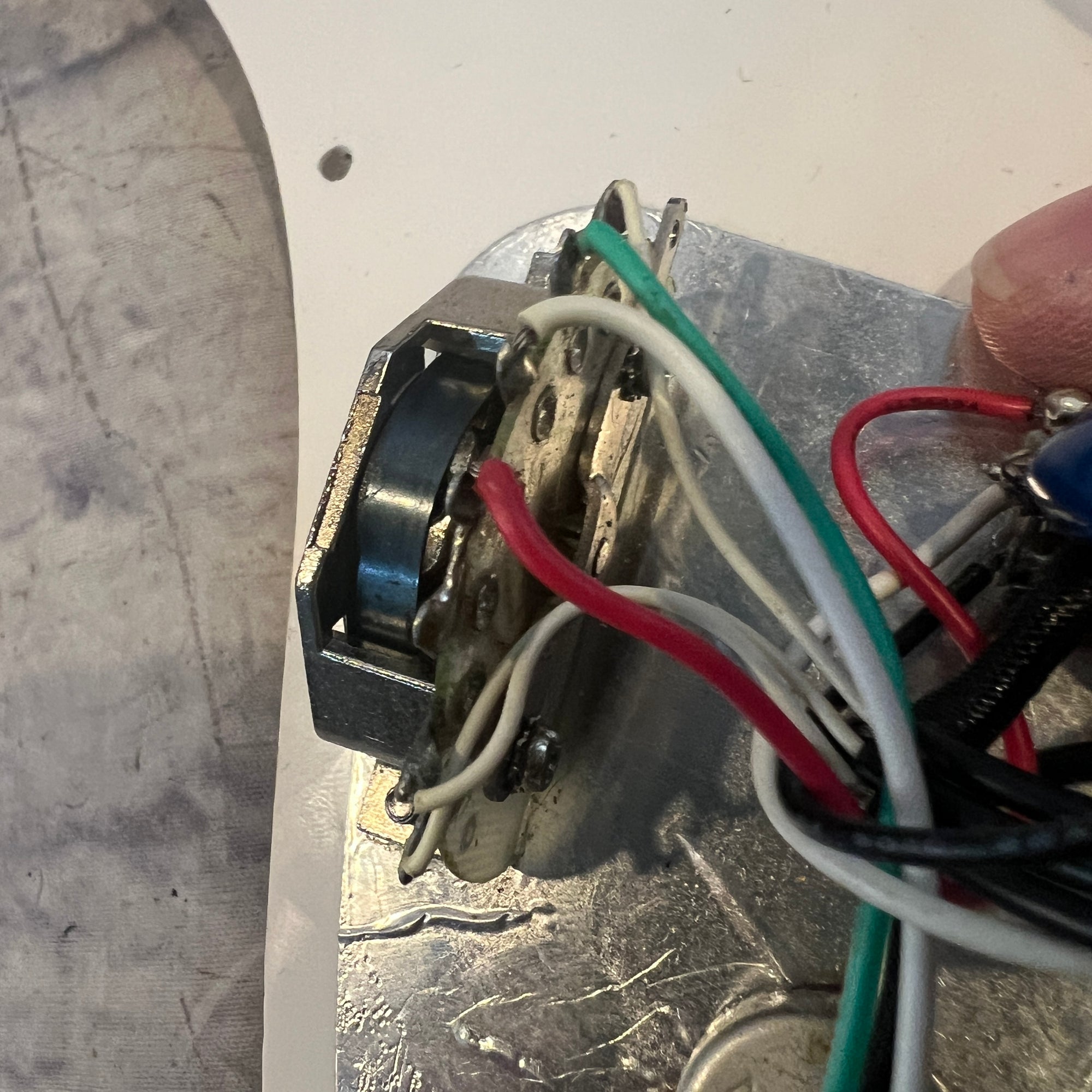 Unknown Loaded Strat Pickguard Aged White Single Ply Pickguard